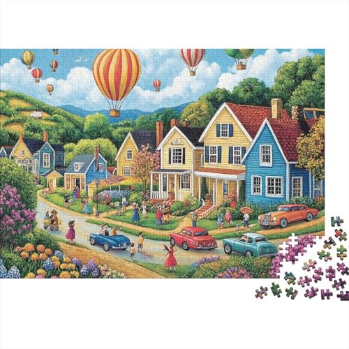 Schöne Häuser, Lernspiel, Herausforderung, Spielzeug, Geschenke, Puzzles für Erwachsene und Kinder ab 14 Jahren, 500 Teile (52 x 38 cm) von CKMSMCS
