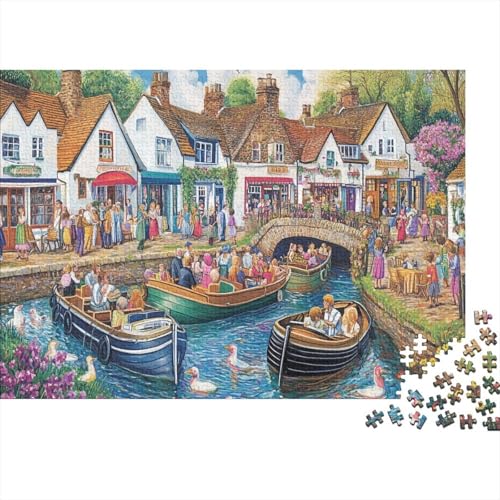 Schöne Häuser, Lernspiel, Herausforderung, Spielzeug, Geschenke, Puzzles für Erwachsene und Kinder ab 14 Jahren, 500 Teile (52 x 38 cm) von CKMSMCS