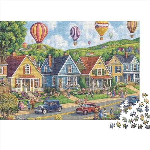 Schöne Häuser, Lernspiel, Herausforderung, Spielzeug, Geschenke, Puzzles für Erwachsene und Kinder ab 14 Jahren, 500 Teile (52 x 38 cm) von CKMSMCS