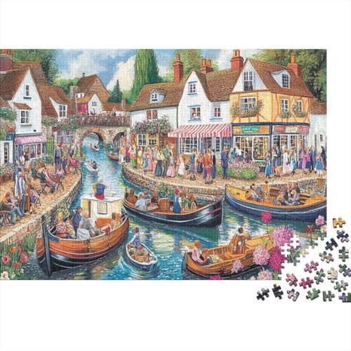 Schöne Häuser, anspruchsvolle Puzzles für Erwachsene. Ideal für Familienspiele, perfekt als Geburtstags 1000 Teile (75 x 50 cm) von CKMSMCS