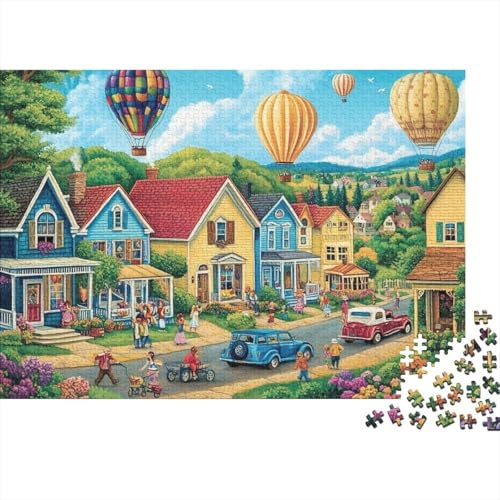 Schöne Häuser, geeignet für Erwachsene und Kinder, kreatives Spiel, extrem schwierig, herausfordernd zu vervollständigen, 500 Teile (52 x 38 cm) von CKMSMCS