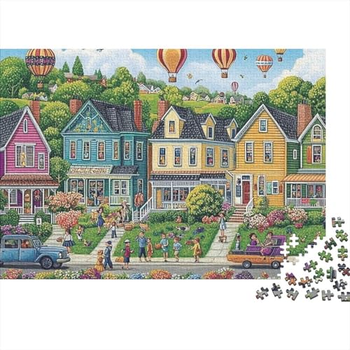 Schöne Häuser, lustiges Lernspiel, Herausforderungsspielzeug für Männer und Frauen, 1000 Stück (75 x 50 cm) von CKMSMCS