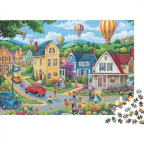 Schöne Häuser, lustiges Lernspiel, Herausforderungsspielzeug für Männer und Frauen, 500 Stück (52 x 38 cm) von CKMSMCS