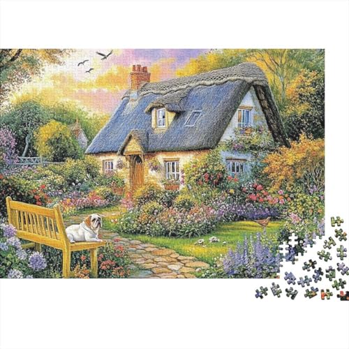 Schöne Häuser, niedliches und lustiges Haus, schwer bis schwierig, klassisches Puzzlespiel, wunderschön dekorierte Puzzles, 300 Teile (40 x 28 cm) von CKMSMCS