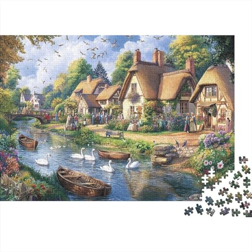 Schöne Häuser, pädagogische Puzzlespiele, geeignet für Kinder und Jugendliche, sehr interessant und schwierig, 300 Teile (40 x 28 cm) von CKMSMCS