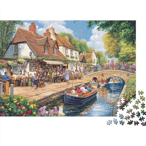 Schöne Häuser, pädagogisches Puzzlespiel, geeignet für die Heimdekoration, relativ schwierig, 300 Teile (40 x 28 cm) von CKMSMCS