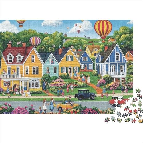 Schöne Häuser, pädagogisches Puzzlespiel für Erwachsene ab 12 Jahren, geeignet für Familienunterhaltung, 1000 Teile (75 x 50 cm) von CKMSMCS