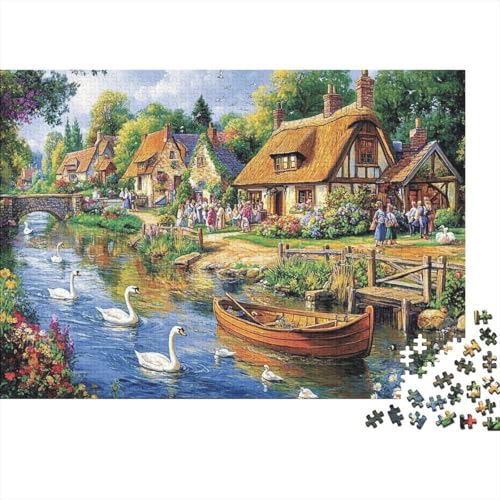 Schöne Häuser, sehr lustiges und anspruchsvolles Puzzlespiel, Heimdekoration, Puzzle, 1000 Teile (75 x 50 cm) von CKMSMCS