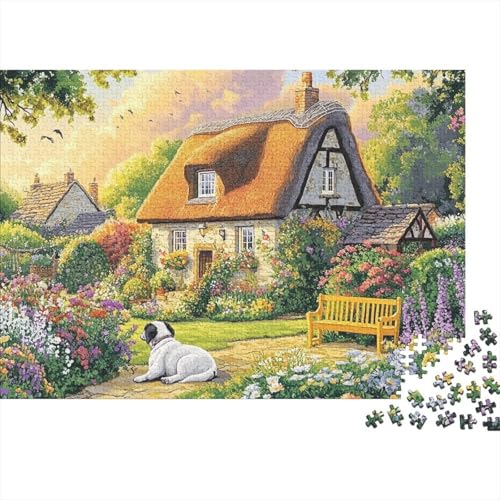 Schöne Häuser. Extrem schwieriges und unterhaltsames Puzzlespiel für Erwachsene. Geeignet als Geschenk. Geeignet zur Dekoration. 300 Teile (40 x 28 cm). von CKMSMCS