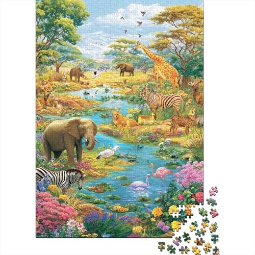 Tiere, Tierwelt, Lernspiel, Herausforderung, Spielzeug, Geschenke, Puzzles für Erwachsene und Kinder ab 14 Jahren, 500 Teile (52 x 38 cm) von CKMSMCS