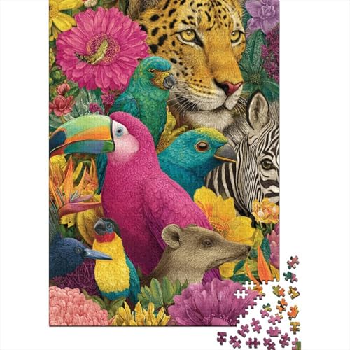 Tiere, Tierwelt, Lernspiel, Herausforderung, Spielzeug, Geschenke, Puzzles für Erwachsene und Kinder ab 14 Jahren, 500 Teile (52 x 38 cm) von CKMSMCS