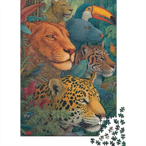 Tiere, Tierwelt, Lernspiele, anspruchsvolle Puzzlespiele, Geschenkideen für Frauen und Männer, 500 Teile (52 x 38 cm) von CKMSMCS