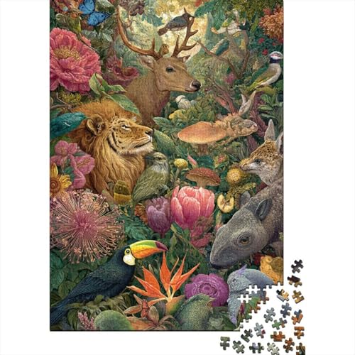 Tiere, Tierwelt, Lernspiele, geeignet für Kinder ab 14 Jahren, Familienunterhaltung, Herausforderungen mit hohem Schwierigkeitsgrad, 1000 Teile (75 x 50 cm) von CKMSMCS