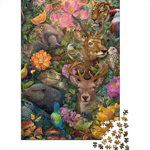 Tiere, Tierwelt, Lernspiele, geeignet für Kinder ab 14 Jahren, Familienunterhaltung, Herausforderungen mit hohem Schwierigkeitsgrad, 500 Teile (52 x 38 cm) von CKMSMCS