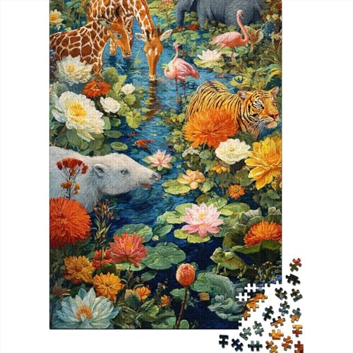 Tiere, Tierwelt, anspruchsvolle Spiele für Familien, geeignet für die Heimdekoration, sehr schwierig, 1000 Teile (75 x 50 cm) von CKMSMCS