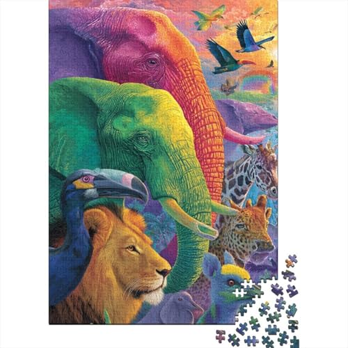 Tiere, Tierwelt, anspruchsvolle Spiele für Familien, geeignet für die Heimdekoration, sehr schwierig, 300 Stück (40 x 28 cm) von CKMSMCS
