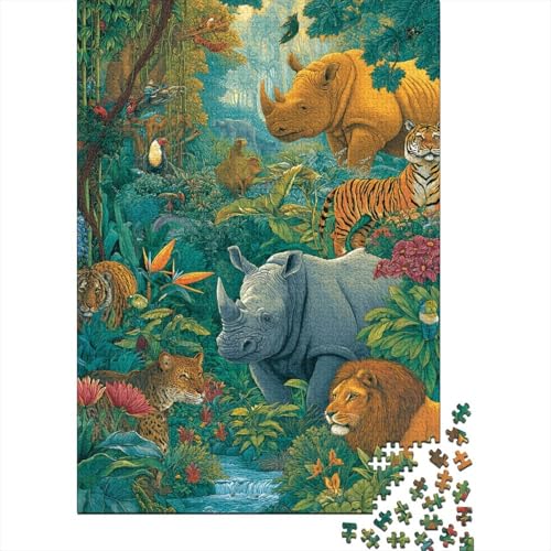 Tiere, Tierwelt, extrem schwieriges, sehr schwer zu vervollständigendes Puzzle, geeignet für Erwachsene, 1000 Teile (75 x 50 cm) von CKMSMCS