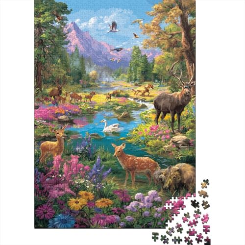 Tiere, Tierwelt, geeignet für Erwachsene und Kinder, kreatives Spiel, extrem schwierig, herausfordernd zu vervollständigen, 1000 Teile (75 x 50 cm) von CKMSMCS
