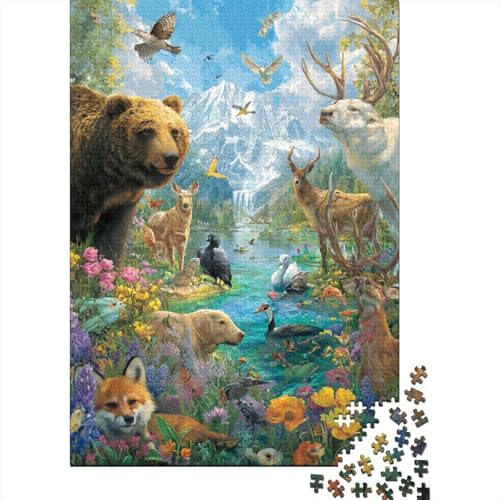 Tiere, Tierwelt, geeignet für Erwachsene und Kinder, kreatives Spiel, extrem schwierig, herausfordernd zu vervollständigen, 500 Teile (52 x 38 cm) von CKMSMCS