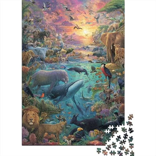 Tiere, Tierwelt, geeignet für Familienspiele und Geburtstagsgeschenke, geeignet für Heimdekoration, einzigartige Form, 300 Stück (40 x 28 cm) von CKMSMCS