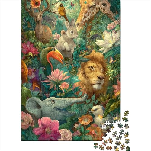 Tiere, Tierwelt, geeignet für Familienspiele und Geburtstagsgeschenke, geeignet für die Heimdekoration, einzigartige Form, 500 Stück (52 x 38 cm) von CKMSMCS