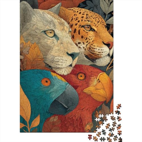 Tiere, Tierwelt, geeignet für Familienunterhaltung und lehrreiche Puzzlespiele, cool und unterhaltsam, super schwierig, 1000 Teile (75 x 50 cm) von CKMSMCS