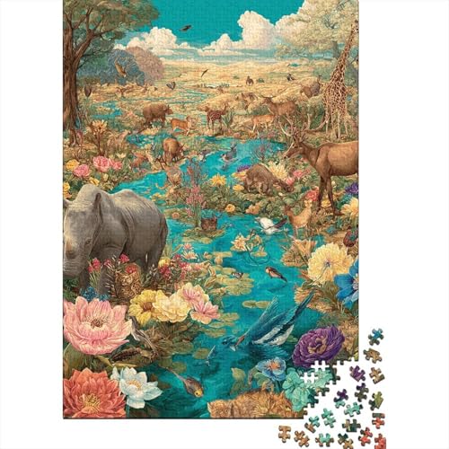 Tiere, Tierwelt, geeignet für Familienunterhaltung und lehrreiche Puzzlespiele, cool und unterhaltsam, super schwierig, 500 Teile (52 x 38 cm) von CKMSMCS