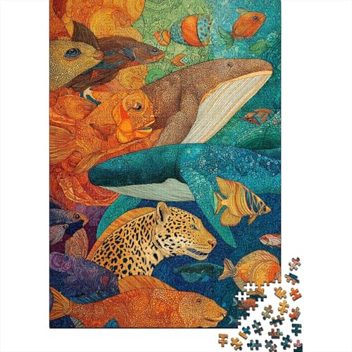 Tiere, Tierwelt, pädagogisches Puzzlespiel, geeignet für Teenager, geeignet für Familienunterhaltung, hoher Schwierigkeitsgrad, 1000 Teile (75 x 50 cm) von CKMSMCS