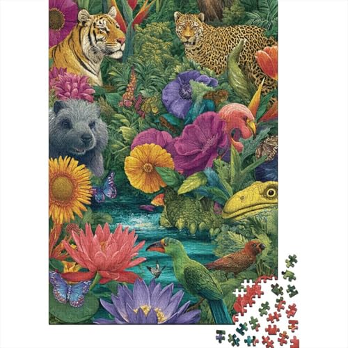 Tiere, Tierwelt, pädagogisches Puzzlespiel, geeignet für Teenager, geeignet für Familienunterhaltung, hoher Schwierigkeitsgrad, 1000 Teile (75 x 50 cm) von CKMSMCS
