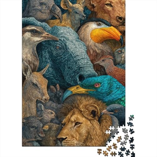 Tiere, Tierwelt, pädagogisches Puzzlespiel für Erwachsene ab 12 Jahren, geeignet für Familienunterhaltung, 300 Teile (40 x 28 cm) von CKMSMCS