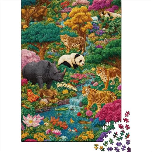 Tiere, Tierwelt, pädagogisches Puzzlespiel für Jugendliche und Erwachsene, cool und unterhaltsam, super herausfordernd, 500 Teile (52 x 38 cm) von CKMSMCS