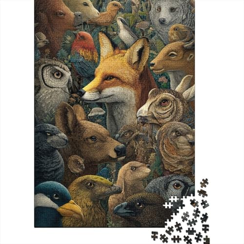 Tiere, Tierwelt, sehr lustiges und herausforderndes Puzzlespiel, Heimdekoration, Puzzle, 1000 Teile (75 x 50 cm) von CKMSMCS