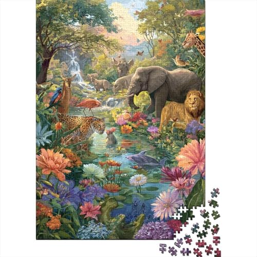 Tiere, Tierwelt, sehr lustiges und herausforderndes Puzzlespiel, Heimdekoration, Puzzle, 1000 Teile (75 x 50 cm) von CKMSMCS