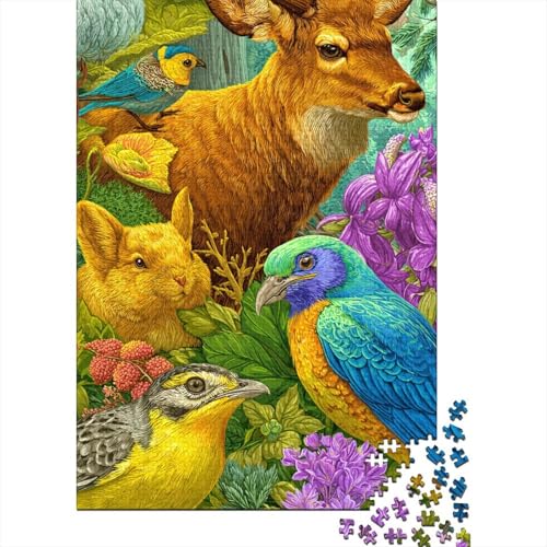 Tiere, Tierwelt, süß und lustig, schwer bis schwierig, klassisches Puzzlespiel, wunderschön dekorierte Puzzles, 500 Teile (52 x 38 cm) von CKMSMCS