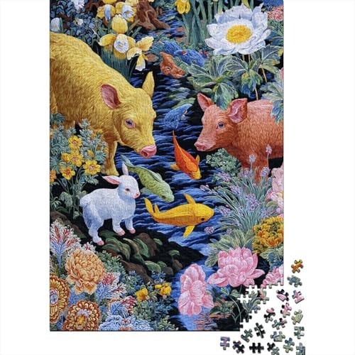 Tiere, Tierwelt-Lernspiel, geeignet für Kinder ab 10 Jahren und Erwachsene, interessant und herausfordernd, 1000 Teile (75 x 50 cm) von CKMSMCS
