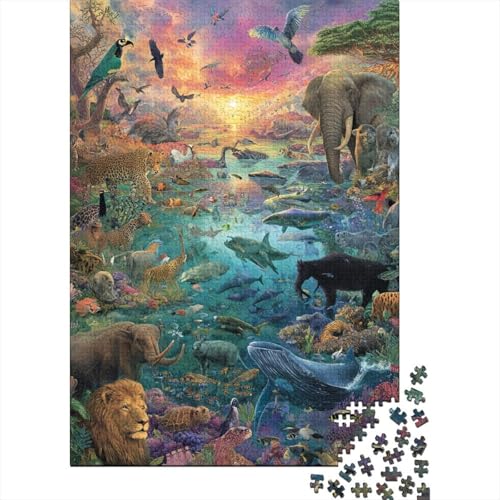 Tiere, Tierwelt-Lernspiel, geeignet für Kinder ab 10 Jahren und Erwachsene, interessant und herausfordernd, 500 Teile (52 x 38 cm) von CKMSMCS