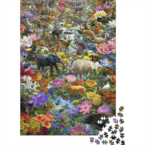 Tiere, Tierwelt-Lernspiel, geeignet für Kinder ab 10 Jahren und Erwachsene, interessant und herausfordernd, 500 Teile (52 x 38 cm) von CKMSMCS