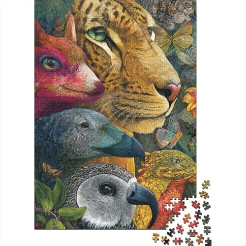 Tiere, Tierwelt-Lernspiele für Jungen und Mädchen, pädagogische Puzzlespiele, geeignet für Familienunterhaltung, sehr interessant, 1000 Teile (75 x 50 cm) von CKMSMCS