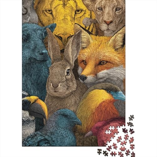 Tiere, Tierwelt-Lernspiele für Jungen und Mädchen, pädagogische Puzzlespiele, geeignet für Familienunterhaltung, sehr interessant, 1000 Teile (75 x 50 cm) von CKMSMCS