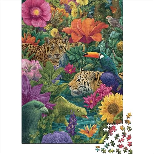 Tiere, Tierwelt-Lernspiele für Jungen und Mädchen, pädagogische Puzzlespiele, geeignet für Familienunterhaltung, sehr interessant, 300 Teile (40 x 28 cm) von CKMSMCS