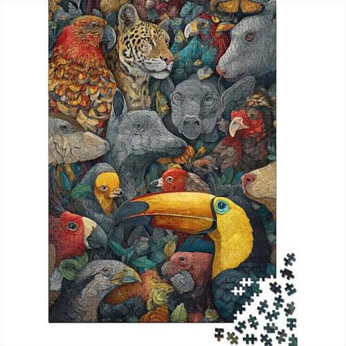 Tiere, Tierwelt-Lernspiele für Jungen und Mädchen, pädagogische Puzzlespiele, geeignet für Familienunterhaltung, sehr interessant, 500 Teile (52 x 38 cm) von CKMSMCS
