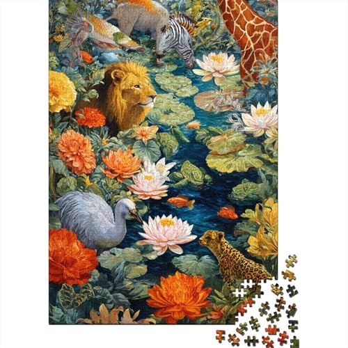 Tiere, Tierwelt-Puzzle, anspruchsvolles Spiel für die ganze Familie, für Frauen, Geschenke für Männer, 500 Teile (52 x 38 cm) von CKMSMCS