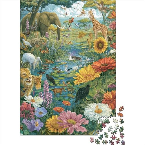 Tiere, Tierwelt-Puzzlespiele, anspruchsvolle Puzzles, Geschenkideen für Männer und Frauen, Familienspaß, 500 Teile (52 x 38 cm) von CKMSMCS