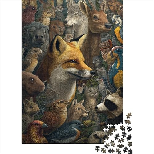 Tiere, Tierwelt-Puzzlespiele, anspruchsvolle Puzzles, Geschenkideen für Männer und Frauen, Familienspaß, 500 Teile (52 x 38 cm) von CKMSMCS