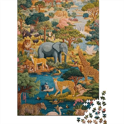 Tiere, Tierwelt-Puzzlespiele für Jugendliche und Erwachsene, cool, lustig und farbenfroh, 1000 Teile (75 x 50 cm) von CKMSMCS