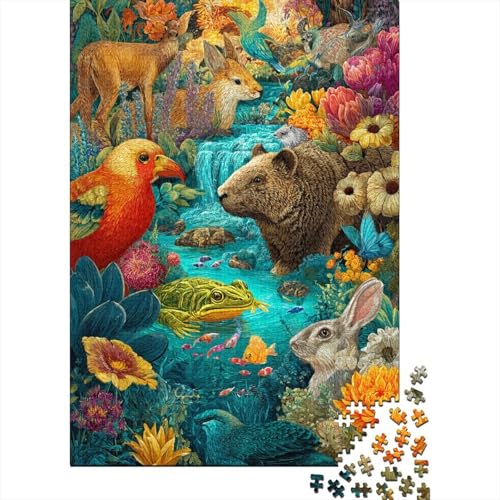 Tiere, Tierwelt-Puzzlespiele für Jugendliche und Erwachsene, cool, lustig und farbenfroh, 1000 Teile (75 x 50 cm) von CKMSMCS