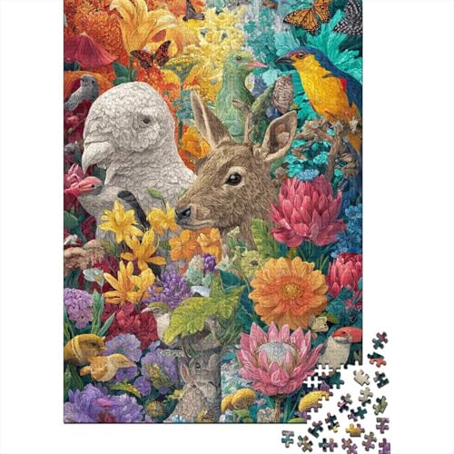 Tiere, Tierwelt-Puzzlespiele für Jugendliche und Erwachsene, cool, lustig und farbenfroh, 500 Teile (52 x 38 cm) von CKMSMCS