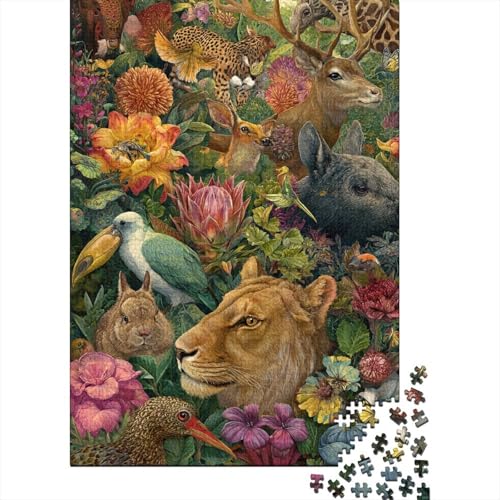 Tiere, Tierwelt. EIN lustiges Familienspiel für Erwachsene, Jugendliche und Kinder. Extrem schwierig zu vervollständigen. 1000 Teile (75 x 50 cm) von CKMSMCS