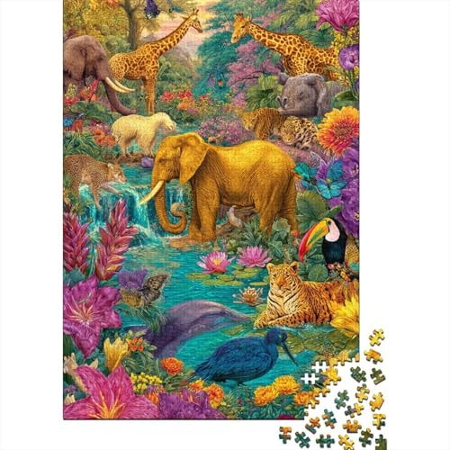 Tiere, Tierwelt. Extrem schwieriges und unterhaltsames Puzzlespiel für Erwachsene. Geeignet als Geschenk. Geeignet zur Dekoration. 500 Teile (52 x 38 cm) von CKMSMCS