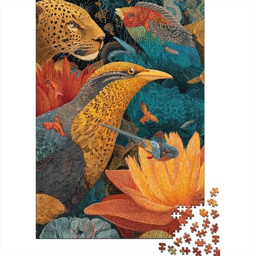 Tiere Tierwelt, einzigartiges pädagogisches Puzzlespiel mit hohem Schwierigkeitsgrad, geeignet für Kinder und Erwachsene, 500 Teile (52 x 38 cm) von CKMSMCS